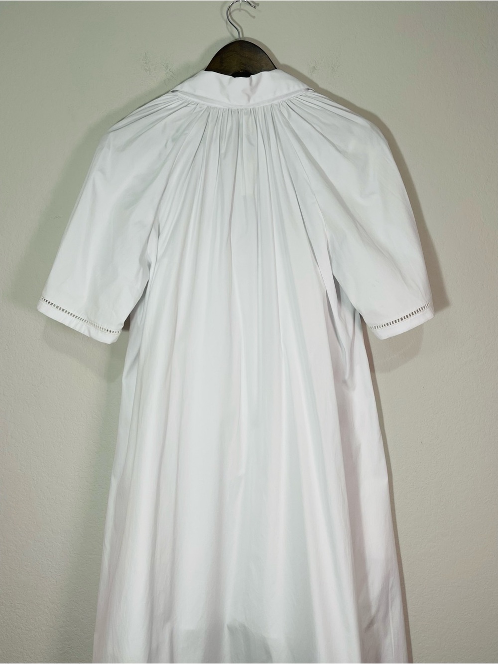 Madewell NWT Poplin Splitneck Midi Shirtdress Size Small in White - Picture 12 of 16